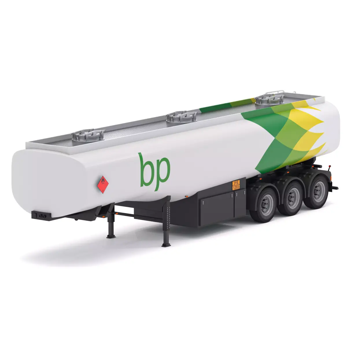BP Fuel Semi Tank Trailer 3D model