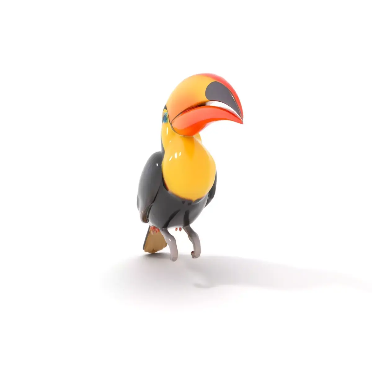 Colorful Toucan model pack Low-poly 3D model