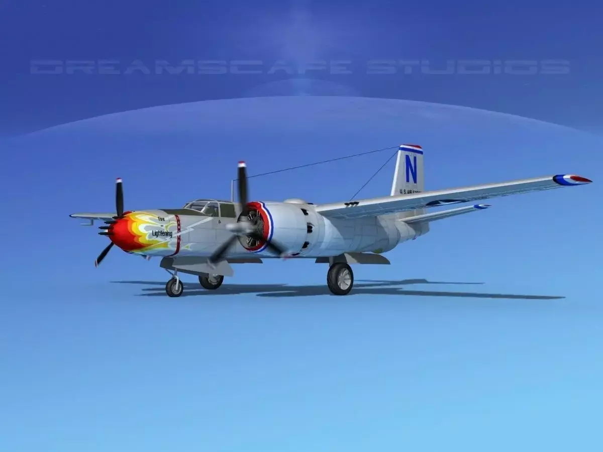 Douglas B-26B Invader V06 USAF 3D model
