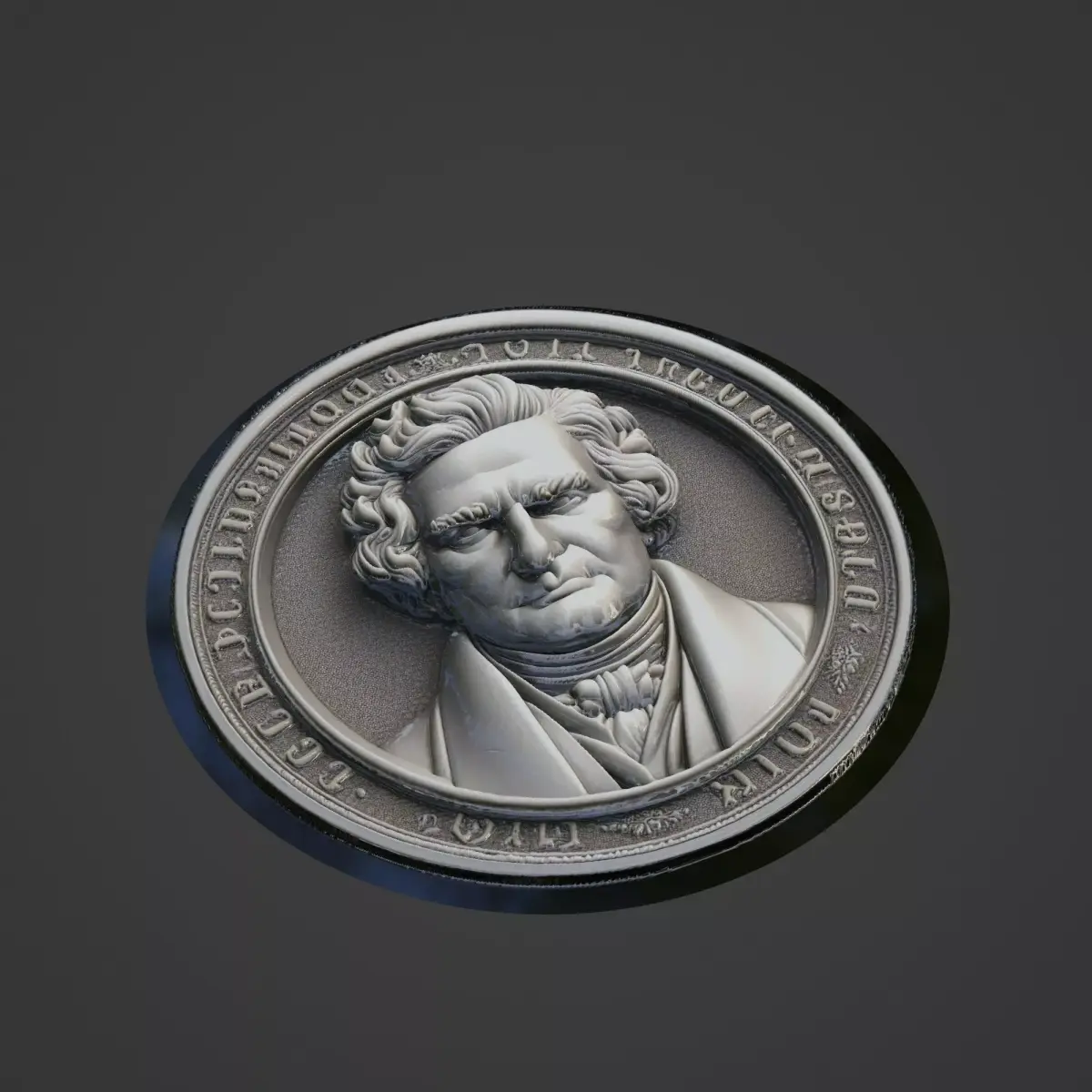 Schopenhauer Medallion 3D print model buy