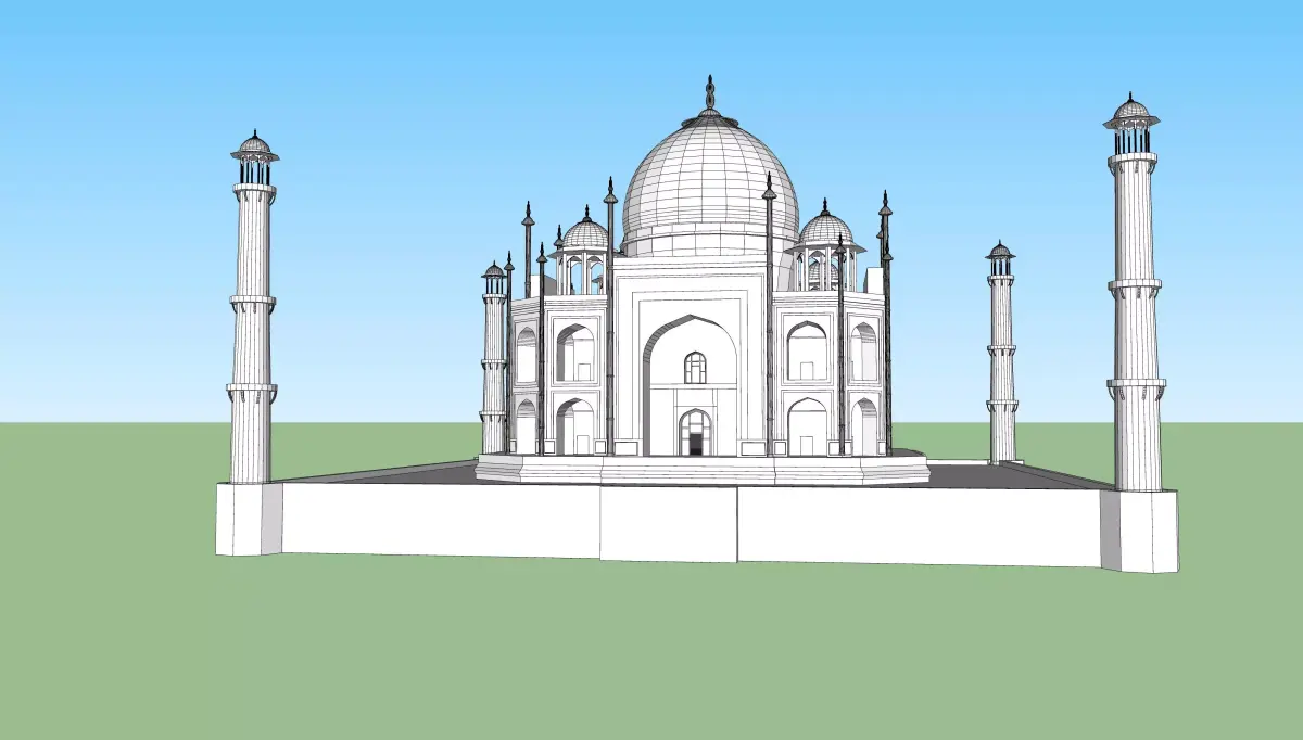 taj mahal  3D model purchase