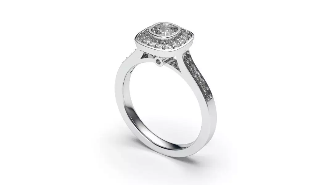 solitaire with ring sizes  8 part S14 3D print model