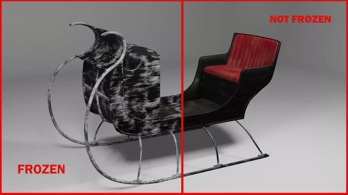 Frozen sleigh Low-poly 3D model