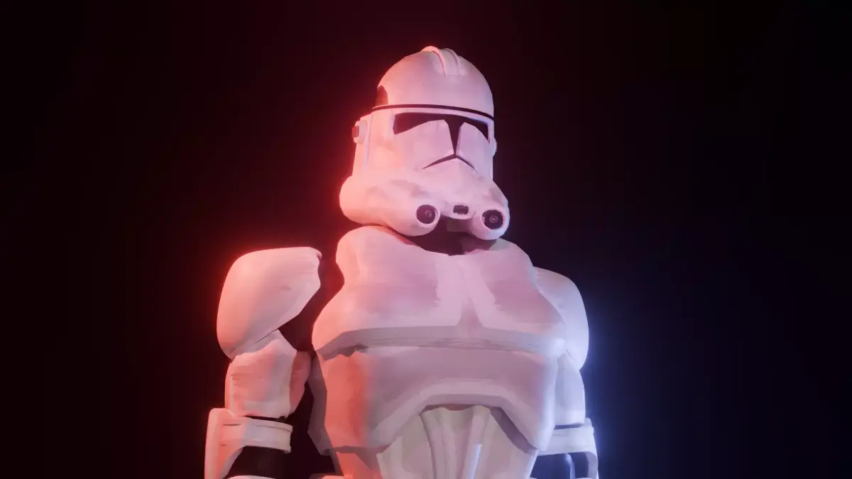 Clone Trooper stylized Low-poly 3D model