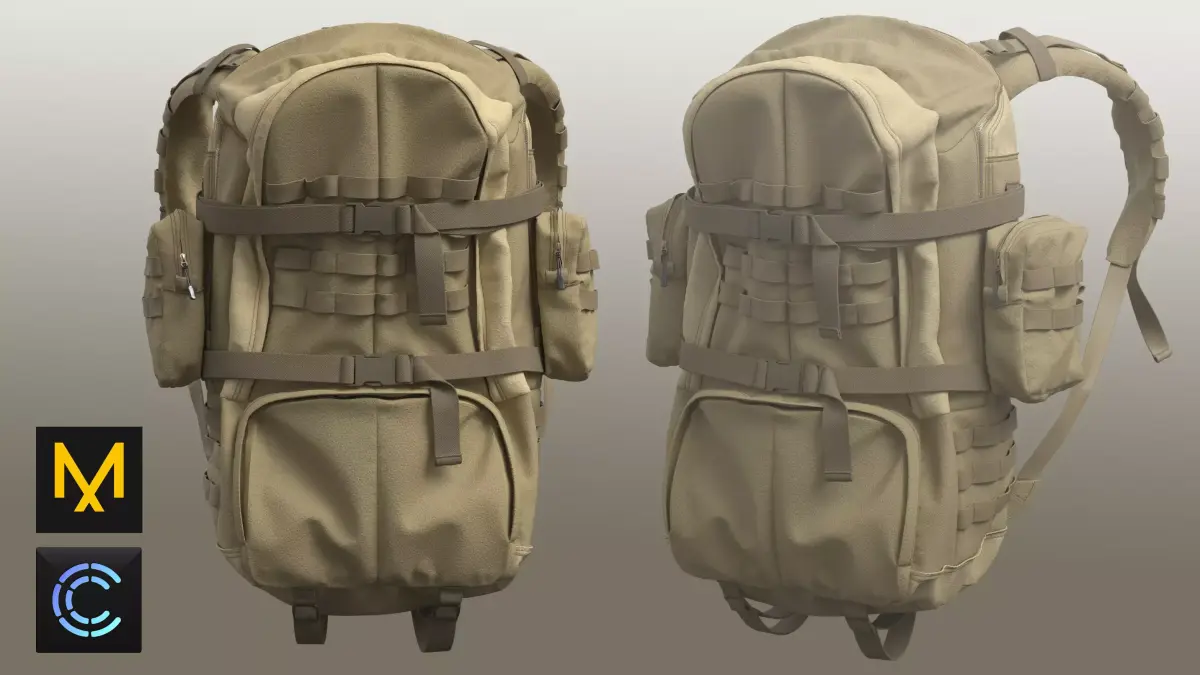 Military Backpack 3D model