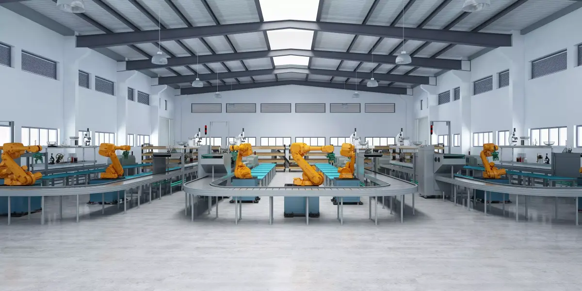 Factory production line 3D model shop