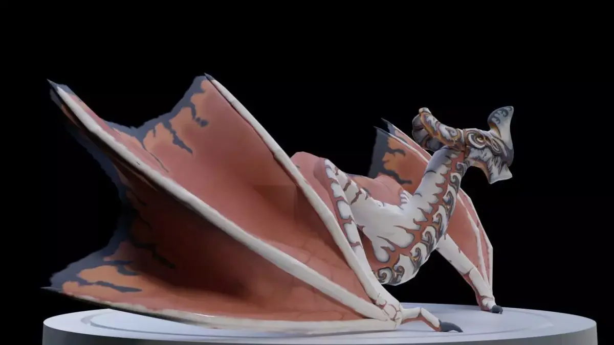 Wyvern 01 Low-poly 3D model