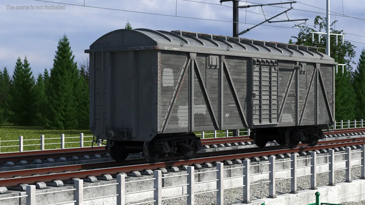 Cargo Wagon Black 3D model
