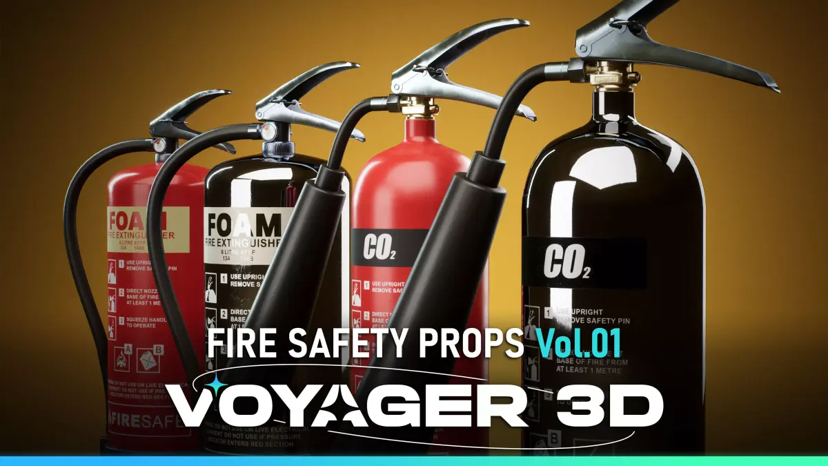 Fire Safety Building Equipment Low-poly 3D model