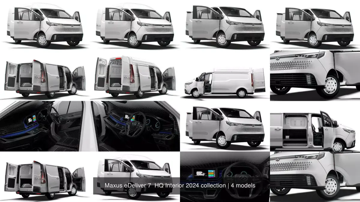 Maxus eDeliver 7  HQ Interior 2024 collection 3D Model Pack purchase