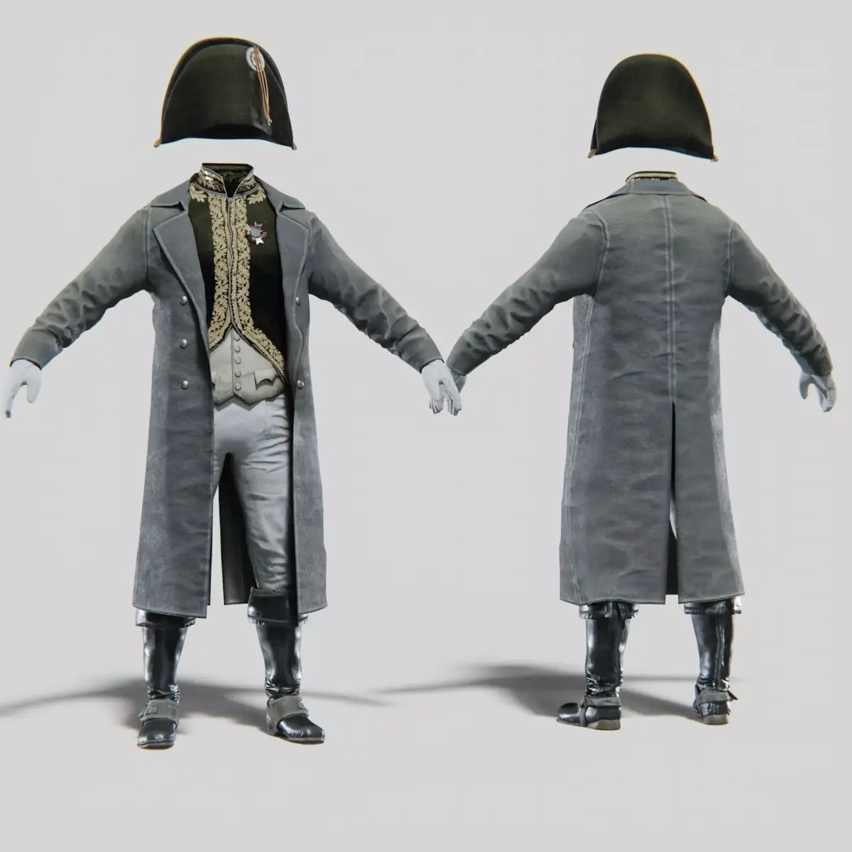 Soldier Napoleon Battlefield Rigged Low-poly 3D model