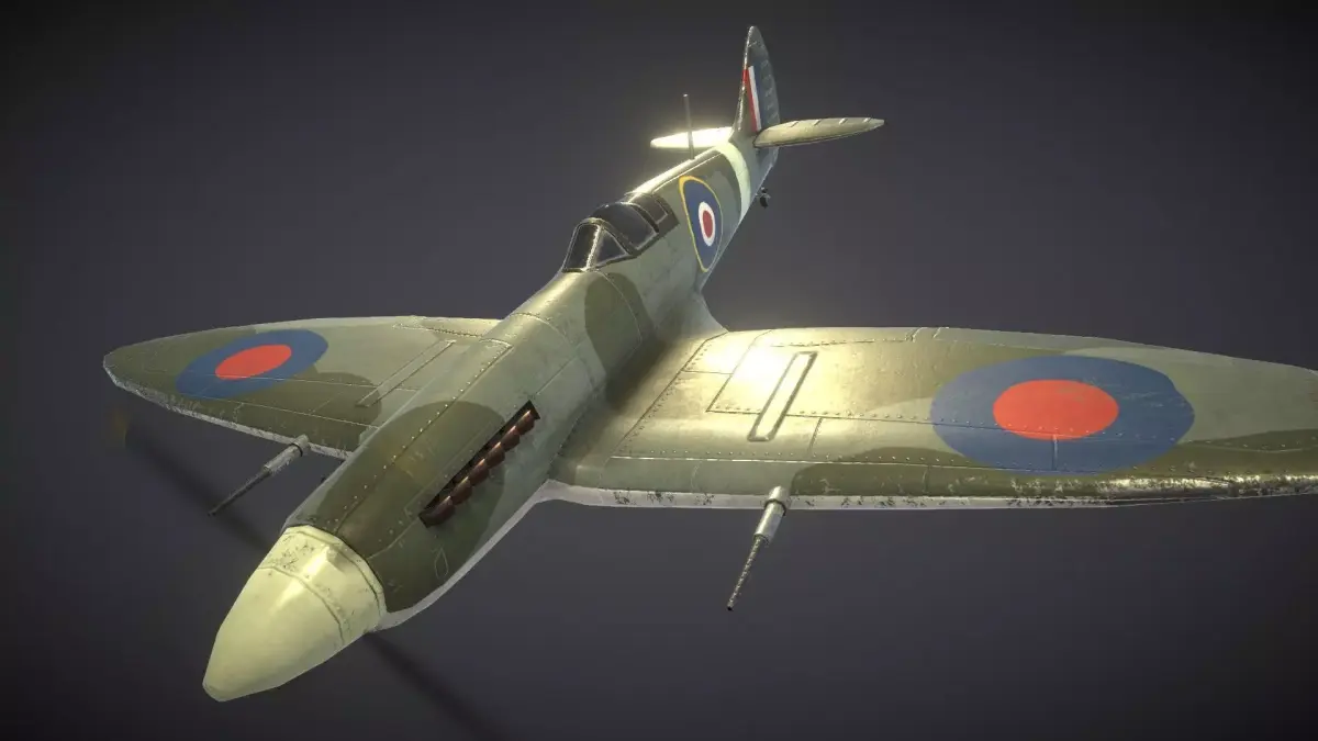 Supermarine Spitfire Low-poly 3D model