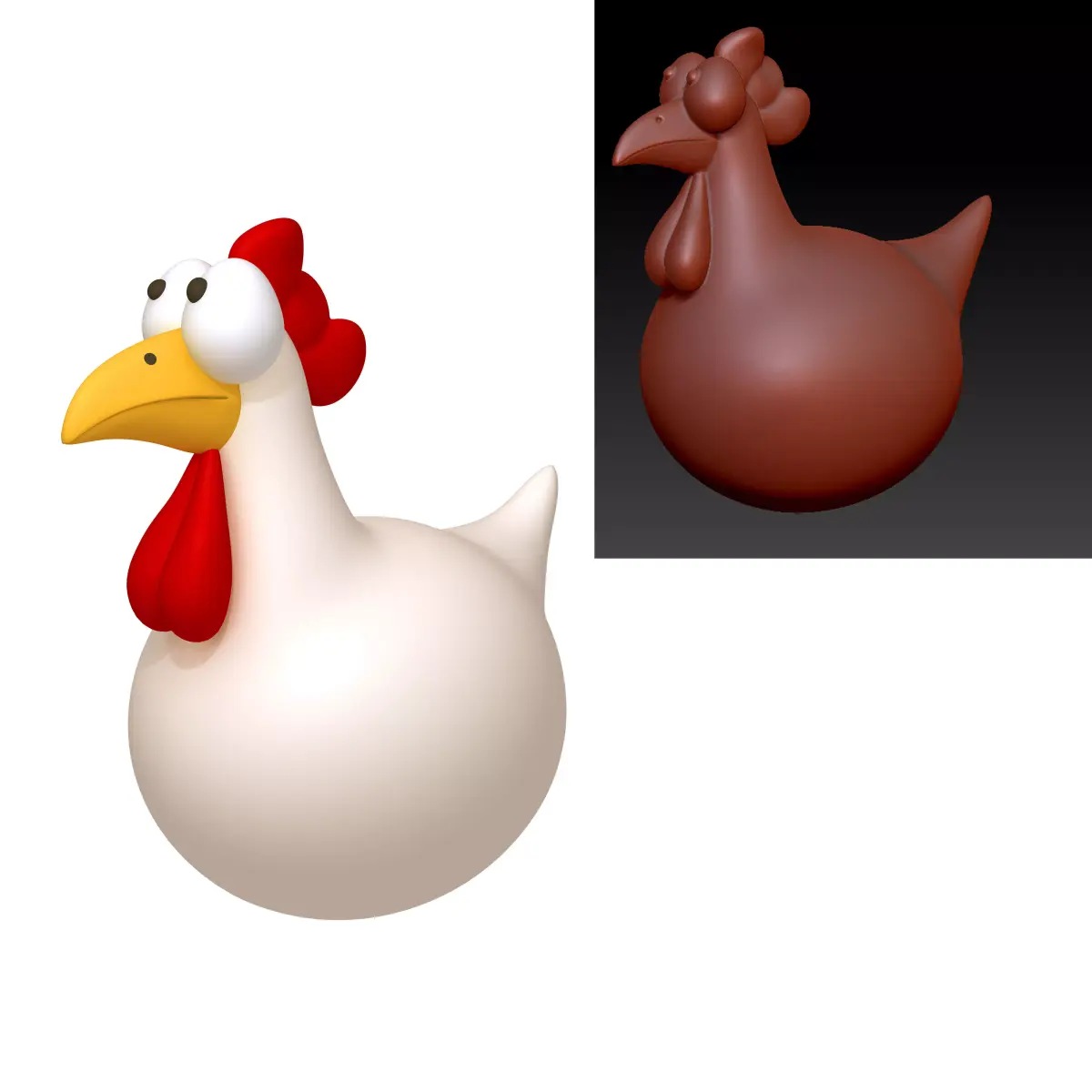 Chicken Cartoon 3D model