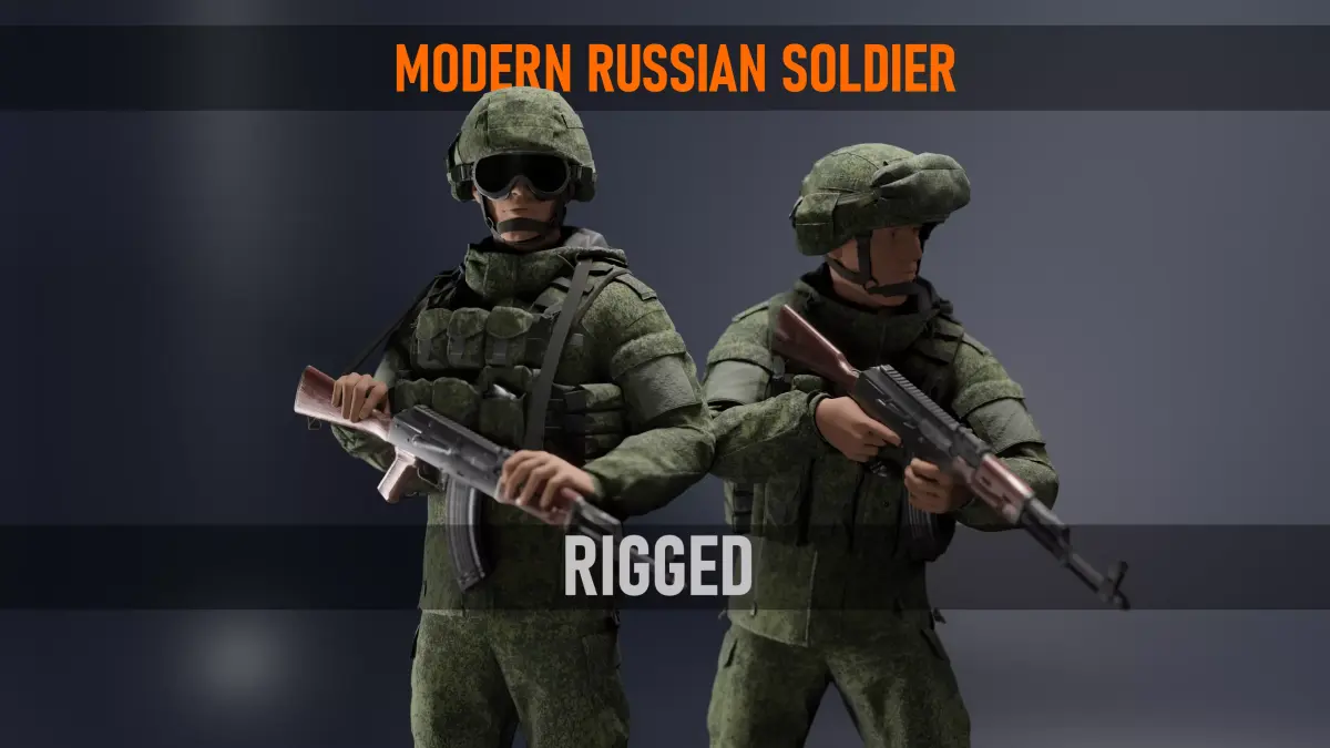 Russian Soldier Ratnik Low-poly 3D model