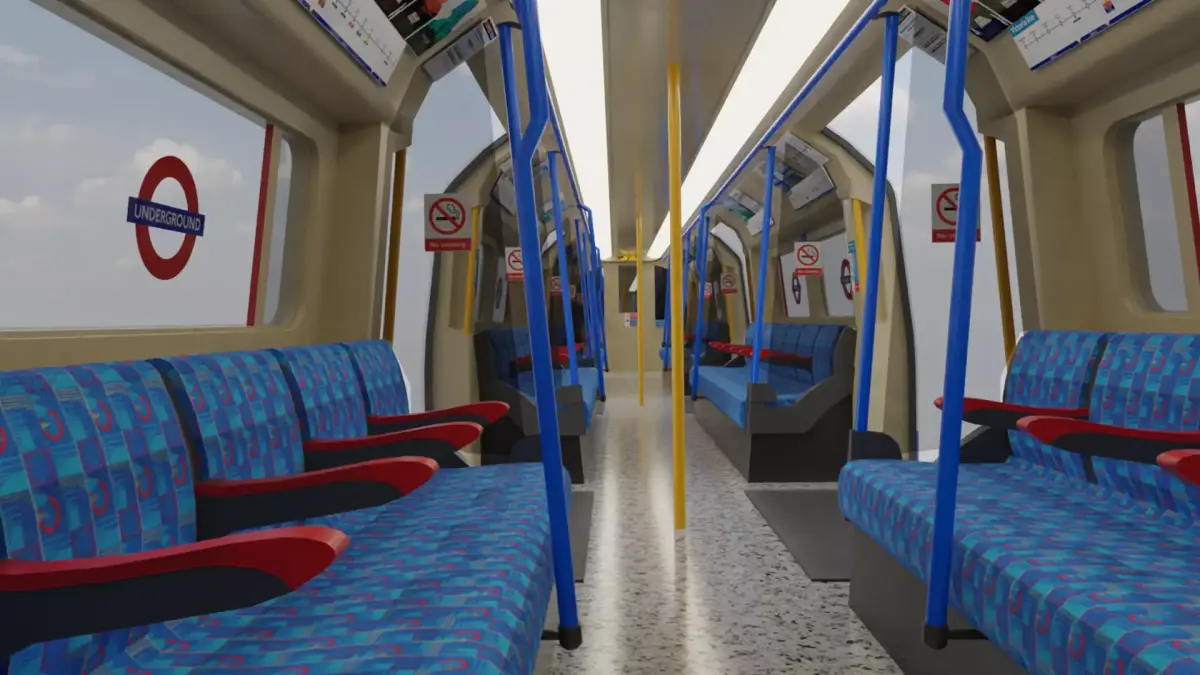 Subway Train Low-poly 3D model 2