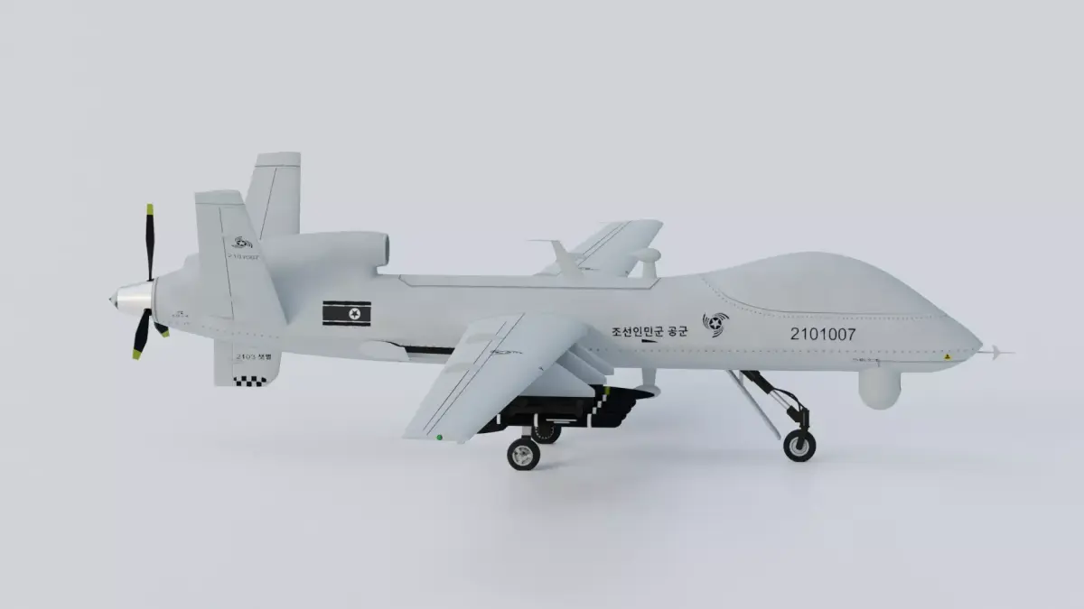DPRK Saetbyol-9 - Bright Star-9 - the MULTI PURPOSE COMBAT DRONE Low-poly 3D model