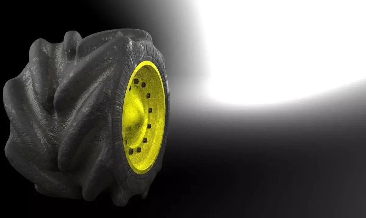 Truck Tyre with Rim and Textures 3D model