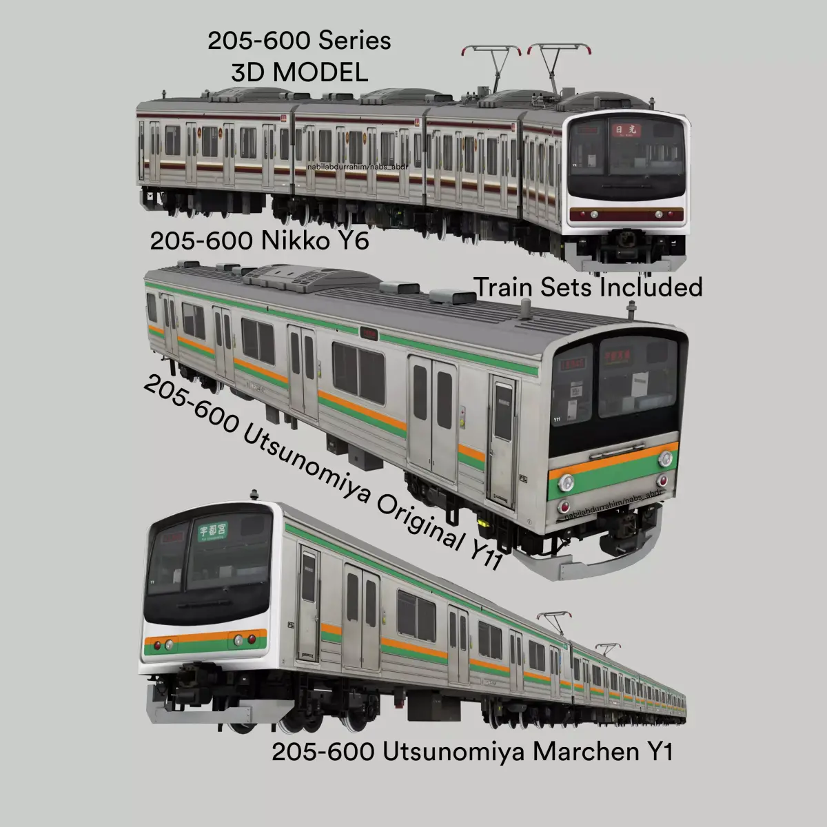 JR205-600 Utsunomiya-Nikko Line Full Version 3D model