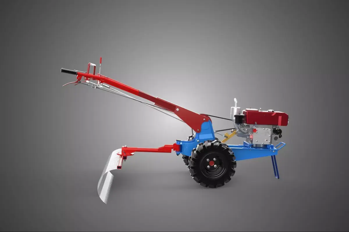 LANDSCAPE RAKE RAKER HARROW LEVELING IMPLEMENT HAND TRACTOR FARM 3D model