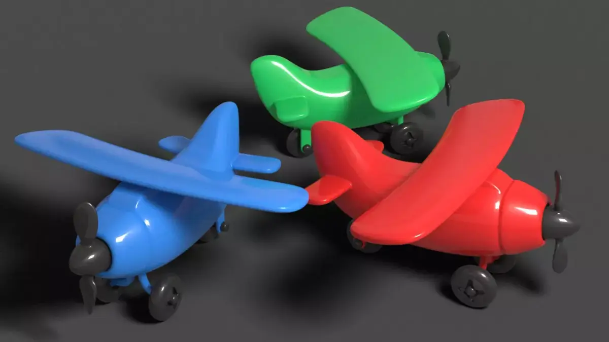 Toy airplane 3D print model