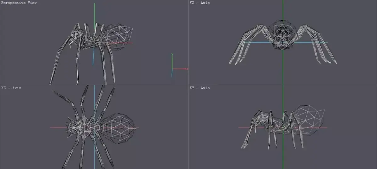 Spider Low-poly 3D model order