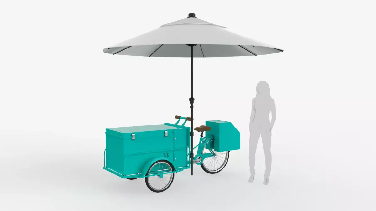 Retro Ice Cream Tricycle 3D model