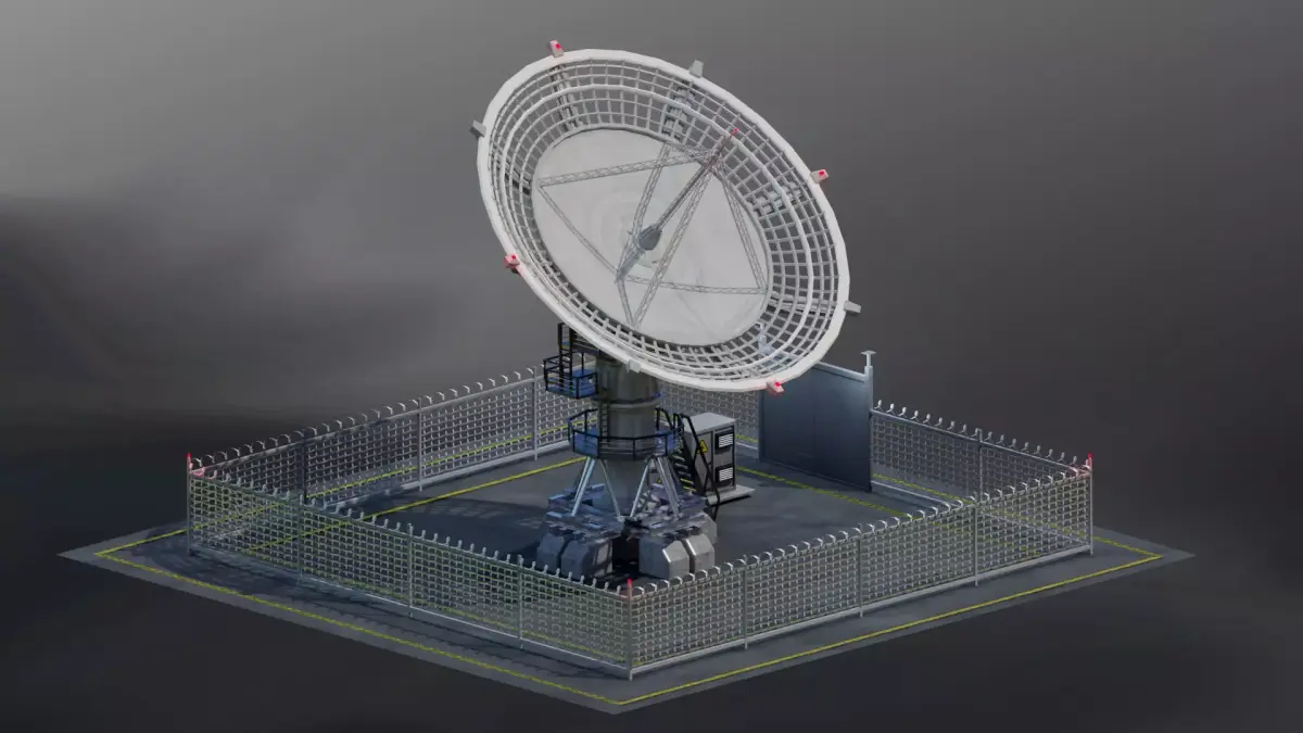 Radio telescope Free low-poly 3D model