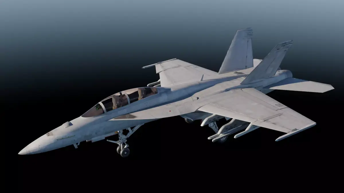 F-18 Super Hornet Fighter Jet Low-poly 3D model