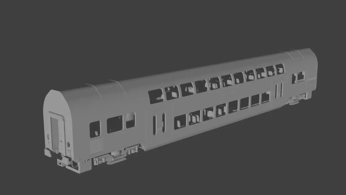 H0 1-87 scale Doppelstockwagen DBpza 780 3D print model