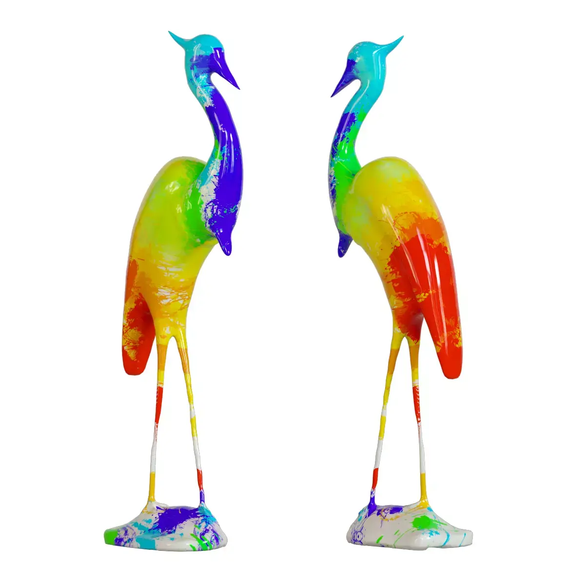 Deco Figurine Heron Multi 3D model