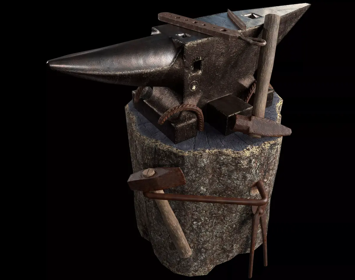 Anvil Asset Low-poly 3D model