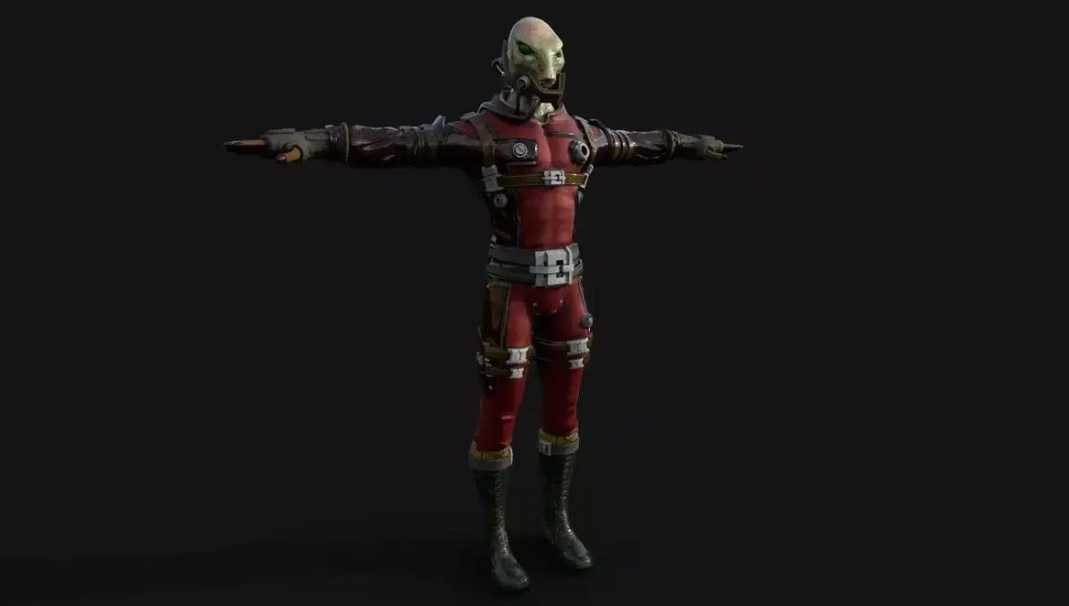 Alien NFT Model with all the source files and textures Low-poly 3D model