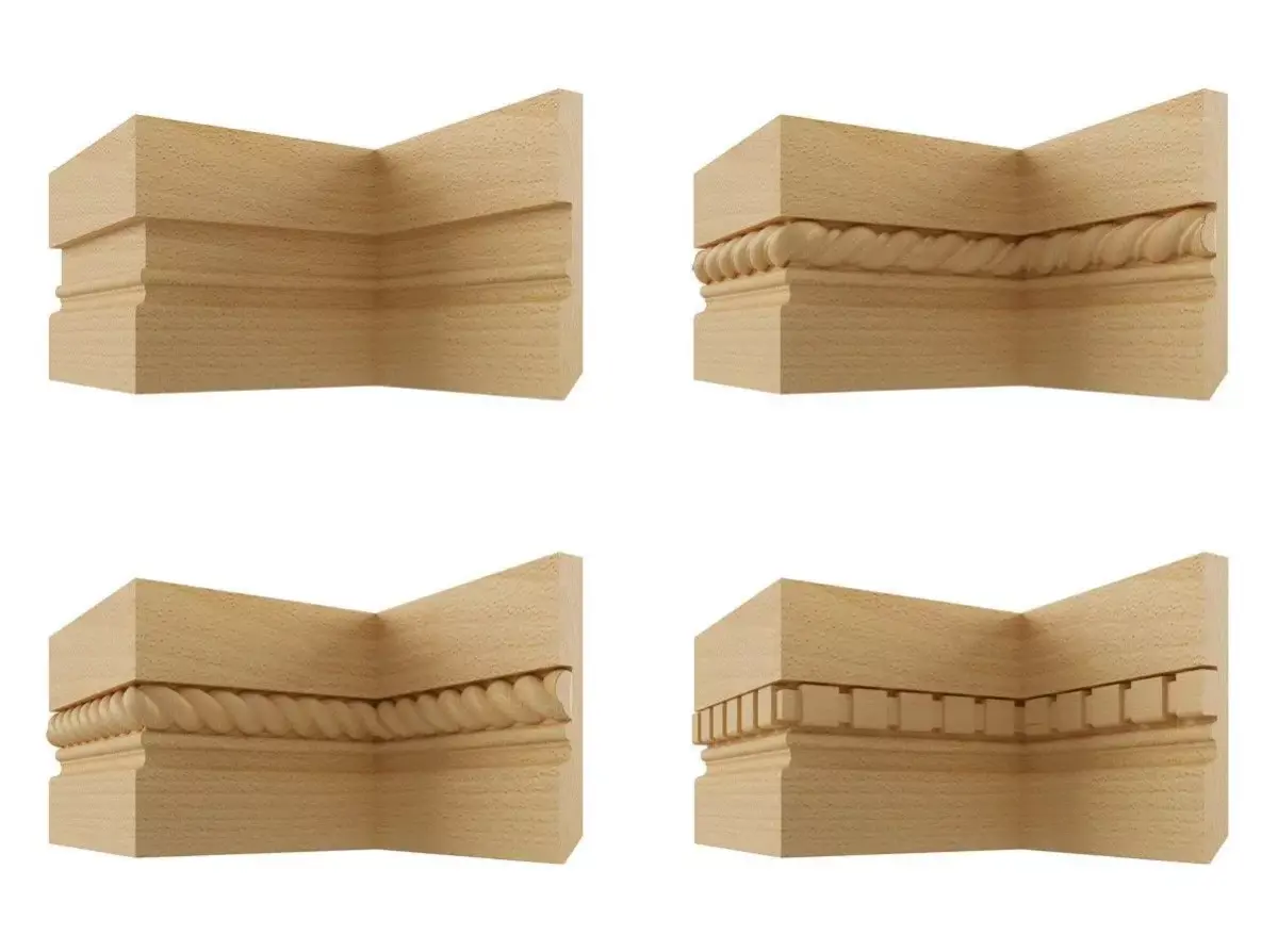 collection of 3D skirting board Free low-poly 3D model