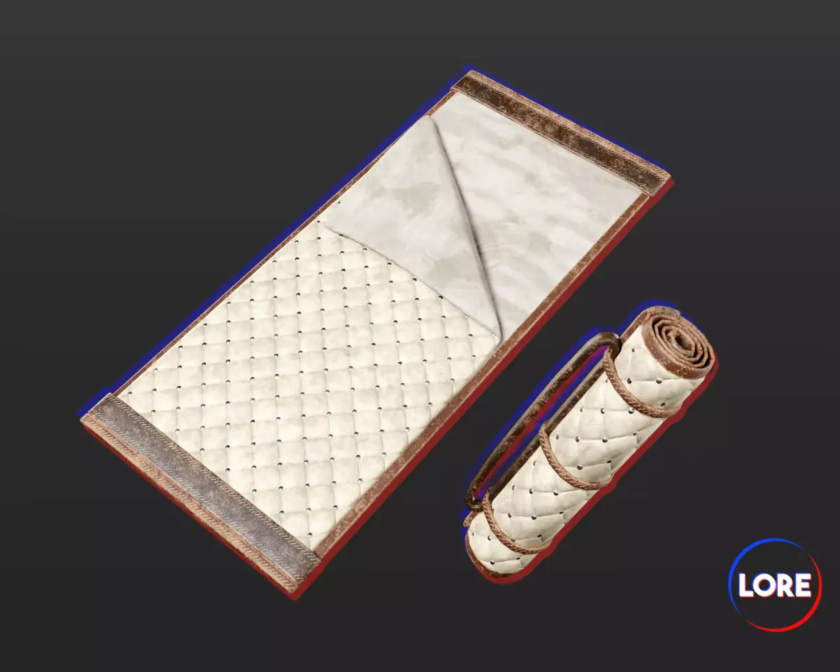 Medieval Noble Accessory Bedroll Low-poly 3D model