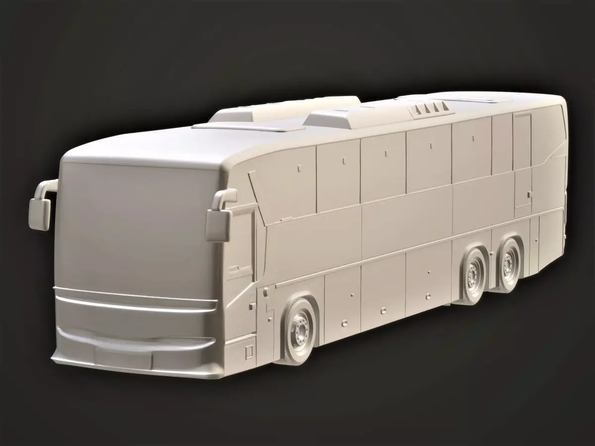 Multi axle bus 3D print model