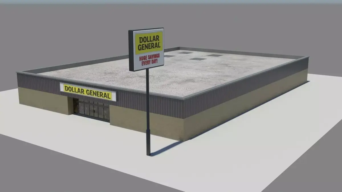Dollar General Low-poly 3D model