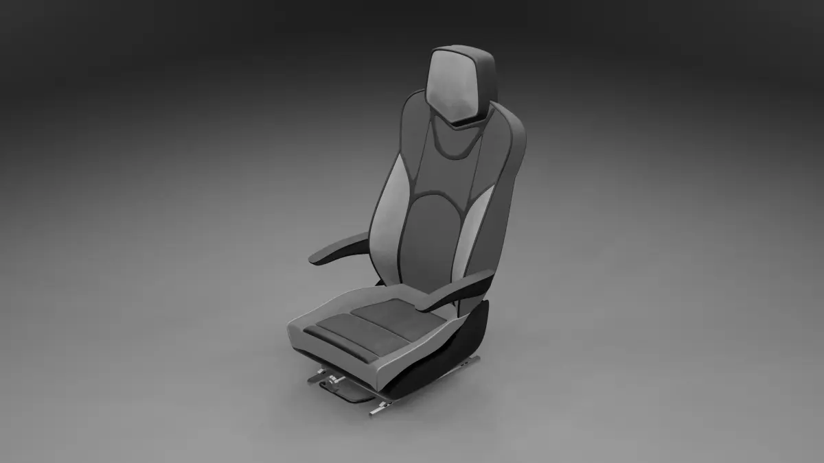 Bus seat 3D model