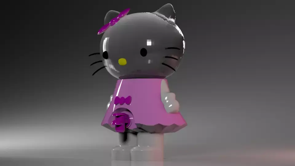 Hello Kitty Water Dispensers Low-poly 3D model