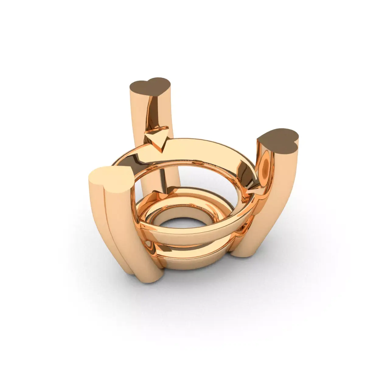 A package of solitaire ring heads engagement 3 prong printable 3D print model get