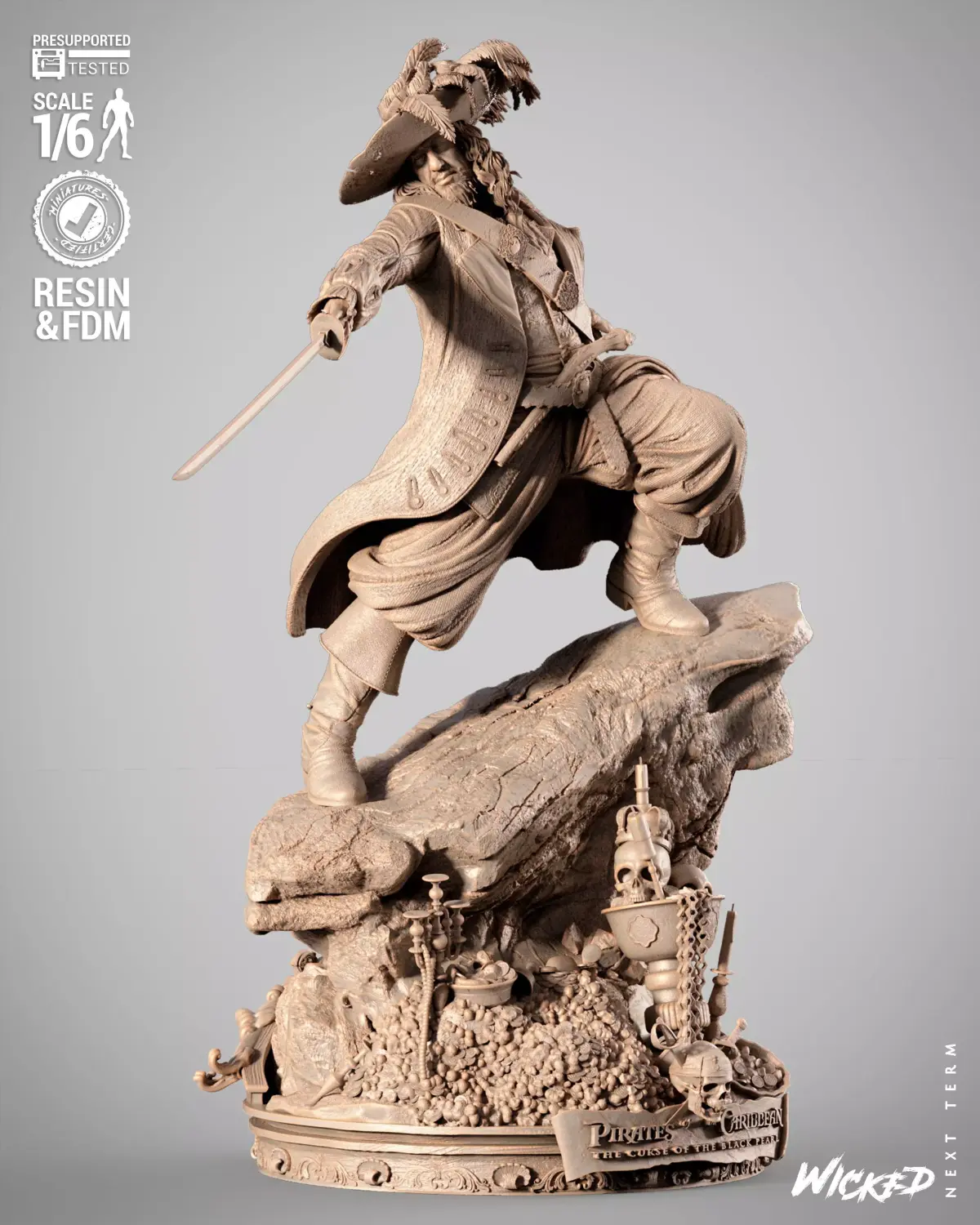 Wicked Movies Barbossa Sculpture 3D print model