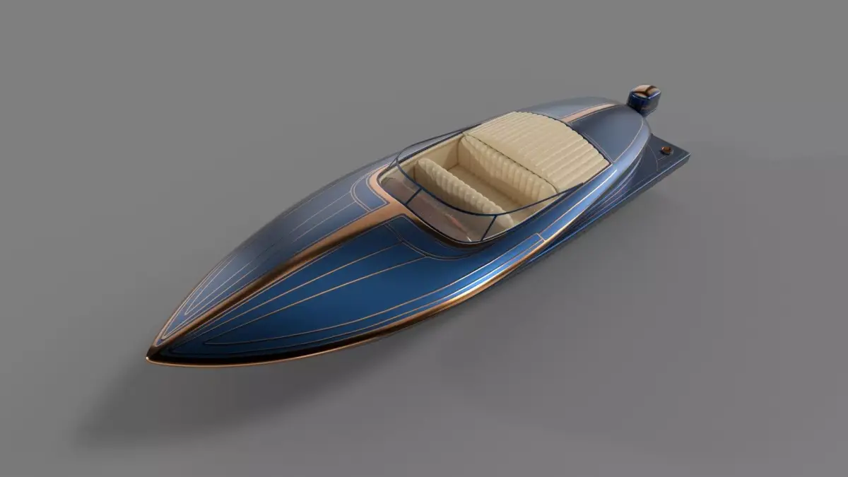 Motorboat 3D model 6