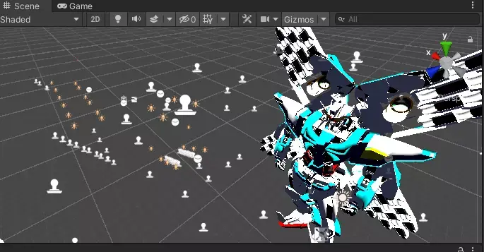 GAZ Model 001 with Hands Quad Back Boosters Mecha Suit 3D model