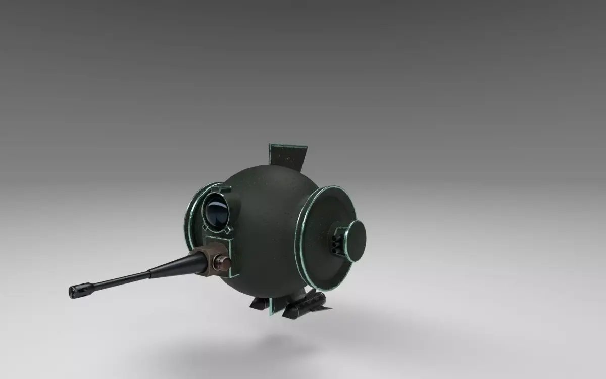 BattleDrone robot Free low-poly 3D model