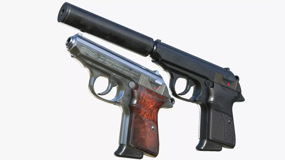 Walther PPK- Game Ready PBR Low-poly 3D model
