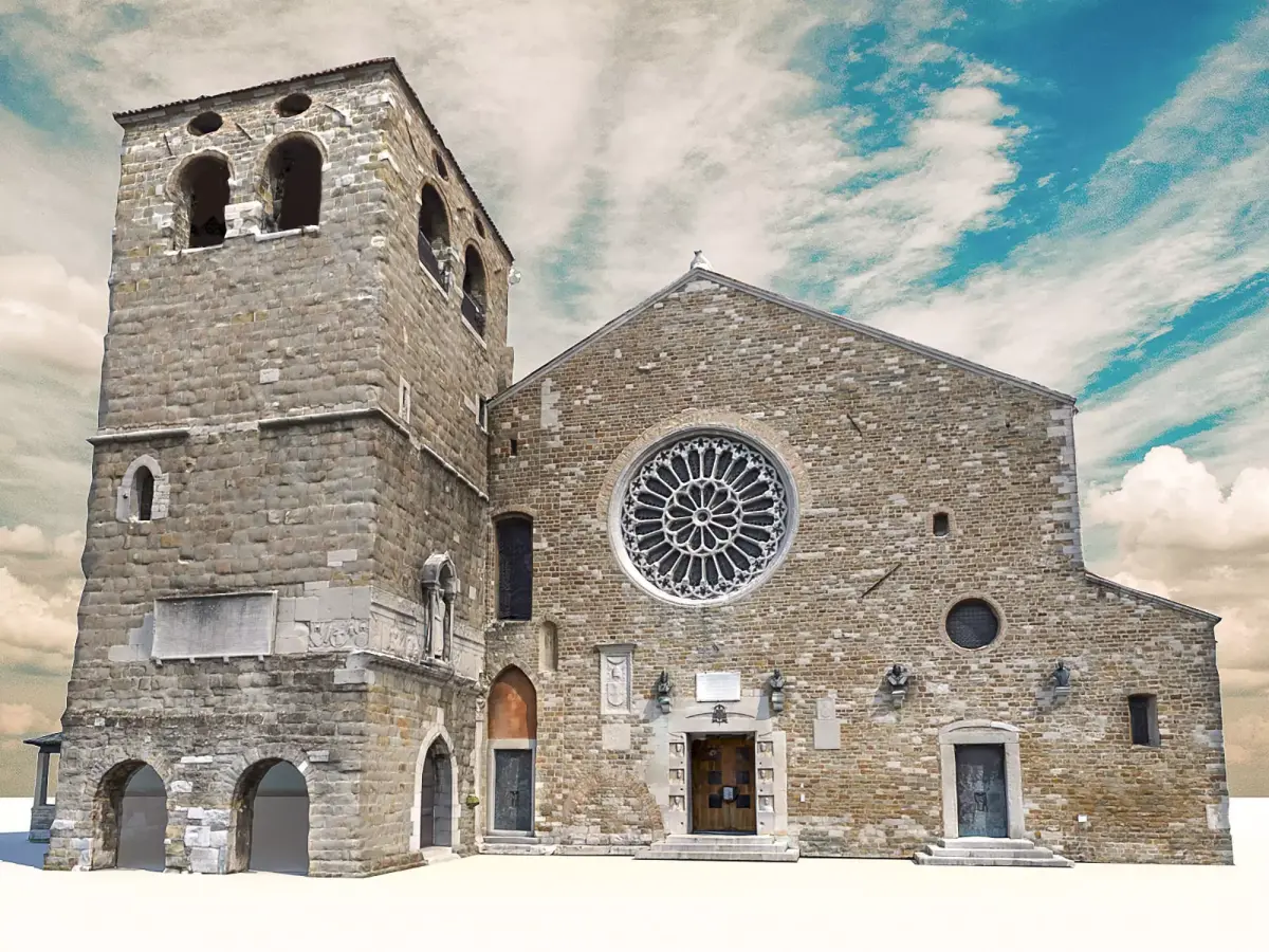 San Giusto Cathedral Low-poly 3D model