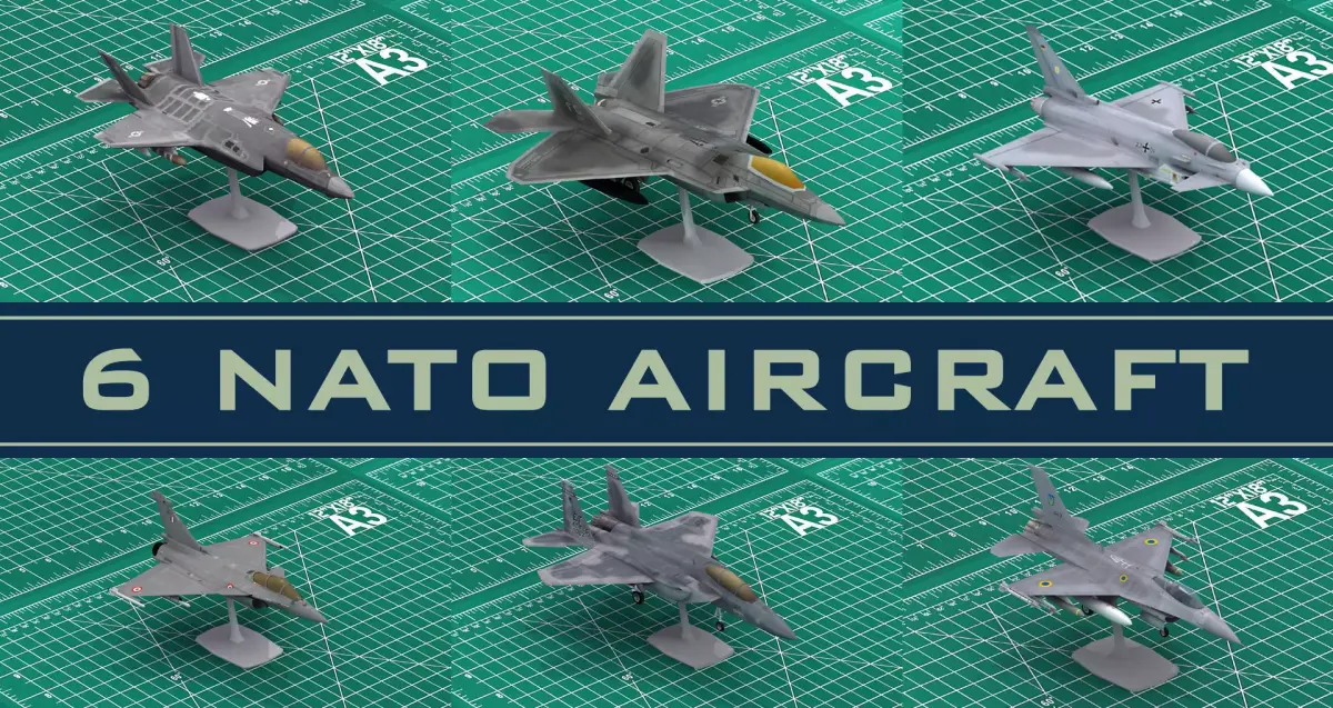 6 NATO Military Aircraft 3D Prints 3D print model
