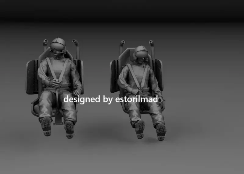HELICOPTER PILOTS AND SEATS 3D print model