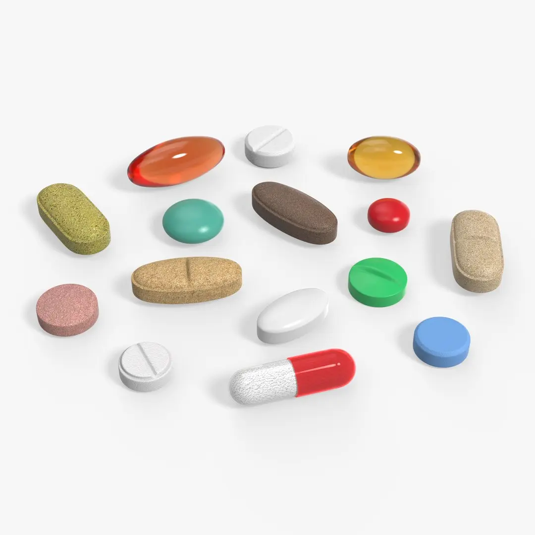 Medical Pill, Capsule, Tablet collection 3D model