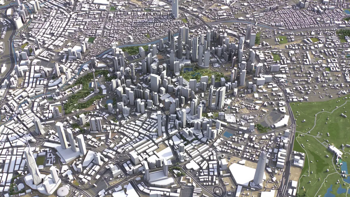Kuala Lumpur Low-poly 3D model