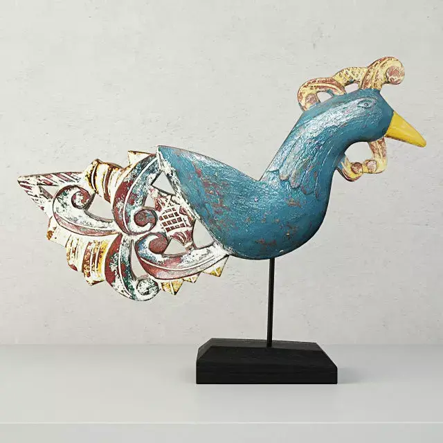 Antique Peacock on Stand by Jeffan 3D model